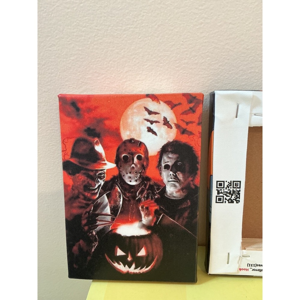 Horror Movie Icons Michael Myers Silver Surfer Canvas Wall Art Set - Picture 4 of 6